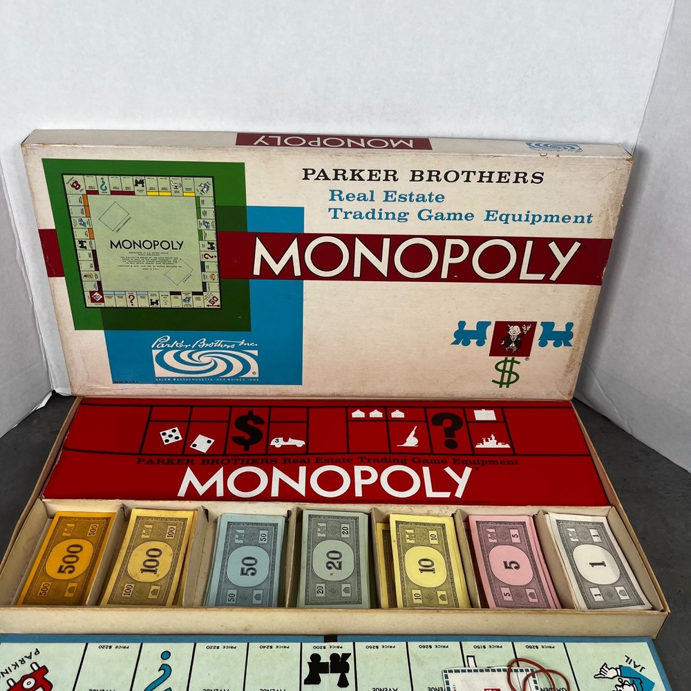 1961 Edition Monopoly Board Game Parker Brothers Real Estate Game MCM Complete! - Picture 13 of 16